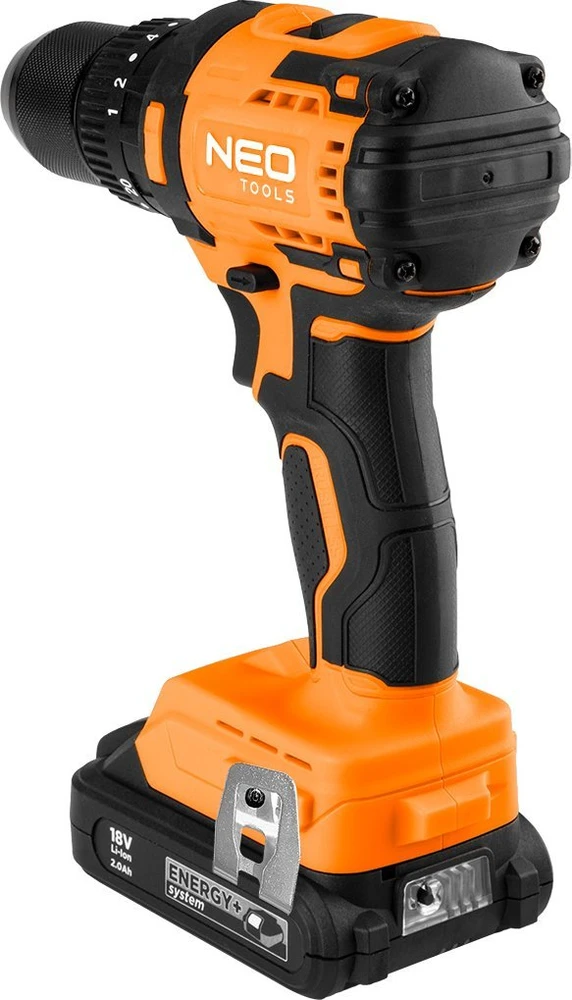 Neo Wiertarko Wkretarka Bešepetis „Energy+“ 18 V smūginis gręžtuvas, 13 mm griebtuvas, kompaktiškas, be akumuliatoriaus