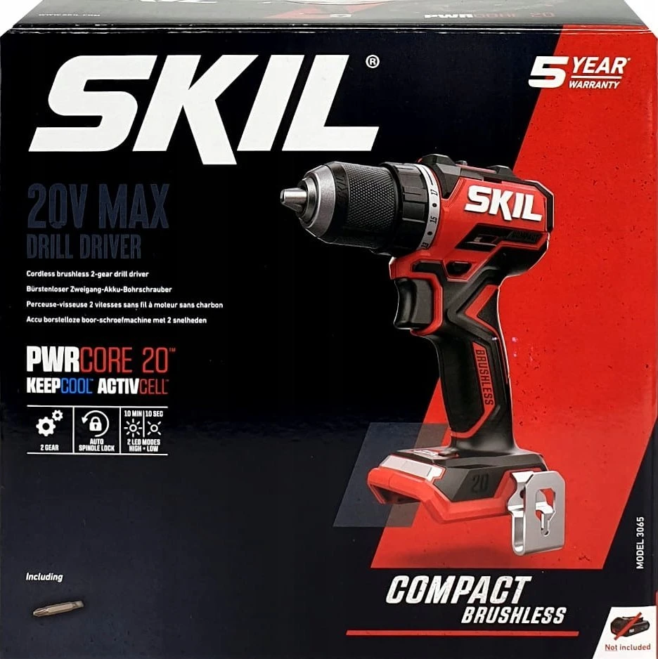 Smūginis suktuvas - gręžtuvas Skil 3075 CA; 20 V (be akumuliatoriaus ir pakrovėjo)