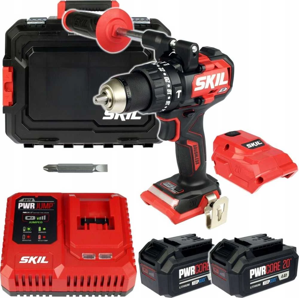 Skil 3085XP gręžtuvas su priedų komplektu