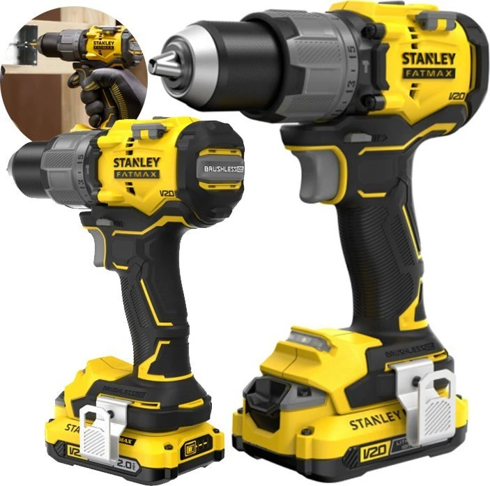 Smūginis suktuvas-gręžtuvas Stanley Fatmax SFMCD726D2K-QW; 18 V; 2x2,0 Ah akum.