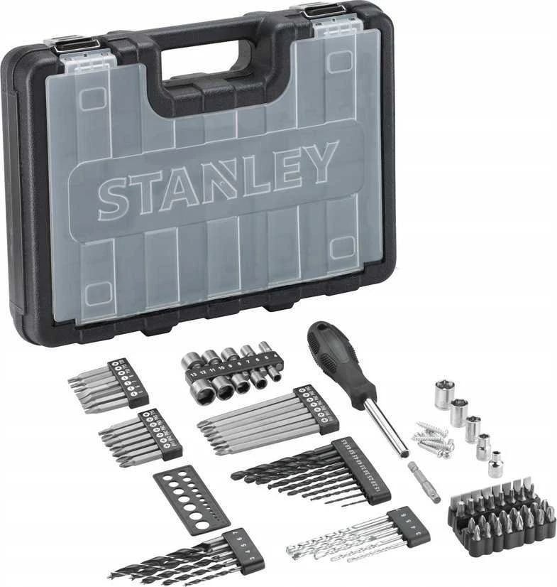 STANLEY suktuvas gręžtuvas SFMCD700D2A, 18V, 2x2Ah + 100 priedų