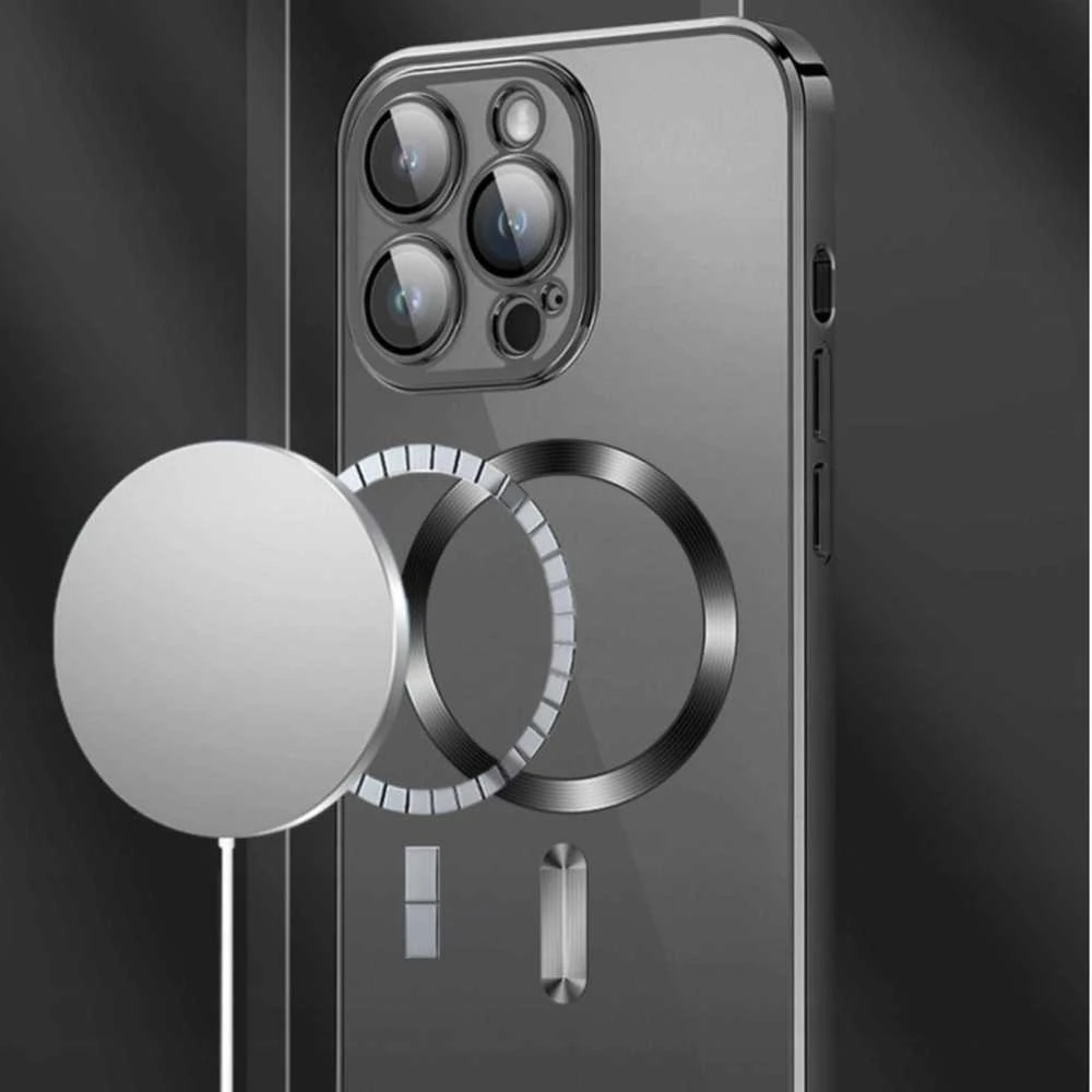 Dėklas Wozinsky Electroplated Magsafe Samsung Galaxy S24 FE – dėklas telefonui sidabro spalvos