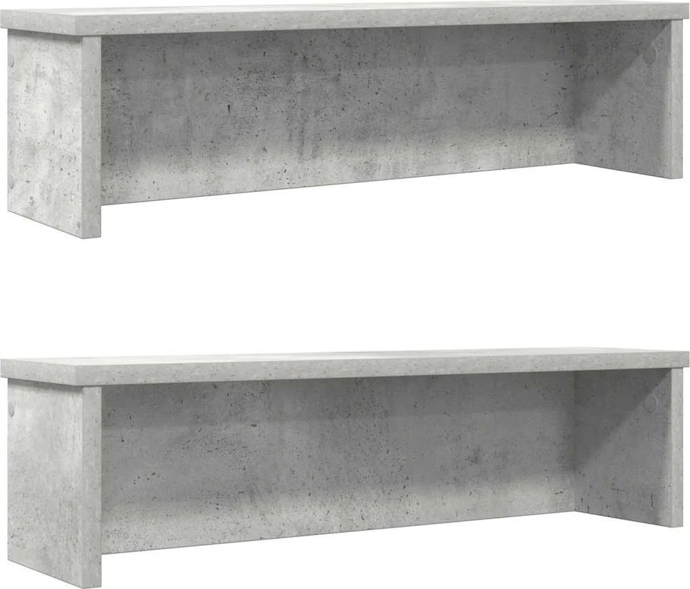 Virtuvės lentynos, sukraunamos, 2 vnt., betono, 60x15x16cm