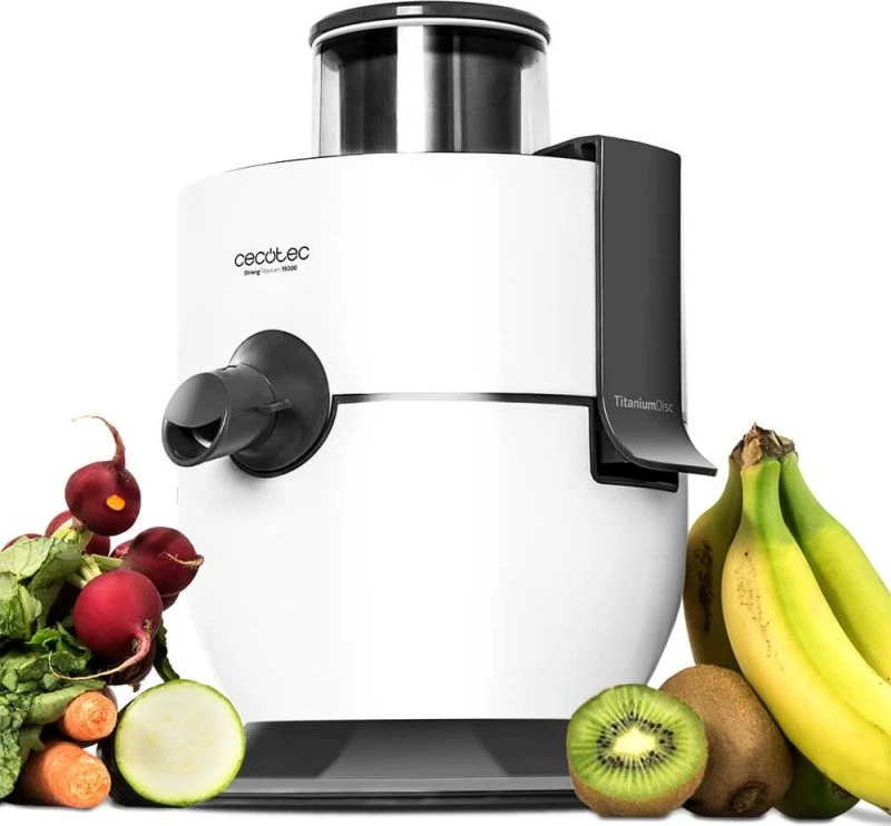 Cecotec vaisių ir daržovių sulčiaspaudė StrongTitanium 19000, 650 W, titano diskas, XL kanalas
