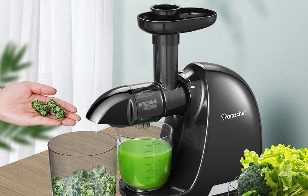 AMZCHEF 1501-BK-SM lėtai veikianti sulčiaspaudė (juoda)
