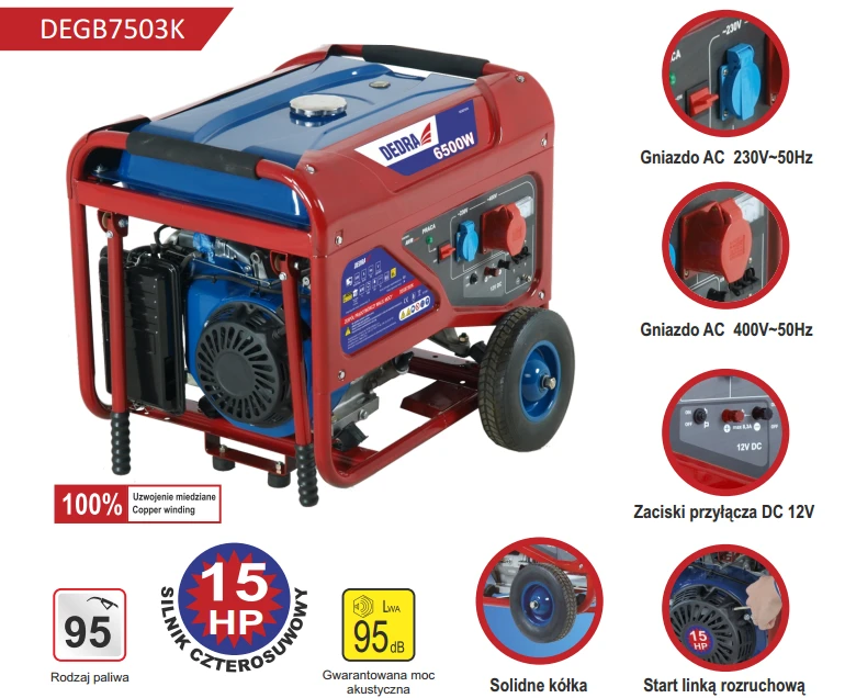 Dedra Elektros energijos generatorius 60kW