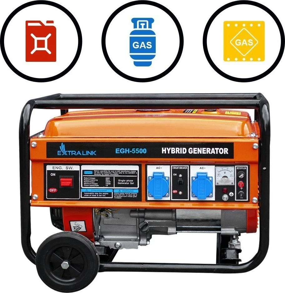 Hibridinis elektros generatorius Extralink EGH-5500, 5.5kW