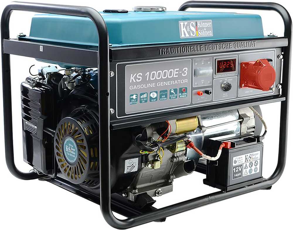 Benzininis generatorius Könner & Söhnen KS 10000E-3 7,5kW 230/400V