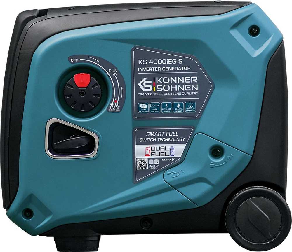Könner & Söhnen hibridinis (benzinas/dujos) inverterinis generatorius 3,5kW 230V KS 4000iEG S