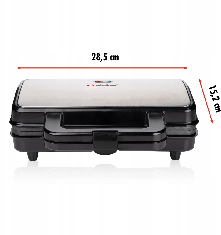 Sumuštinių keptuvas Sumuštinių keptuvė XL ALPINA 900W, juoda