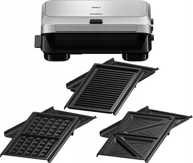 Sumuštinių keptuvas Braun SnackMaker 5 SM5038 Sidabrinis universal cooker, 800 W - sidabrinis/juodas