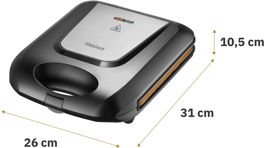 Sumuštinių keptuvas Webber Skrudintuvas sumuštiniams skrudintuvas Arvion SR7 1400W keraminis inox 8 skrudinti (05SR7)