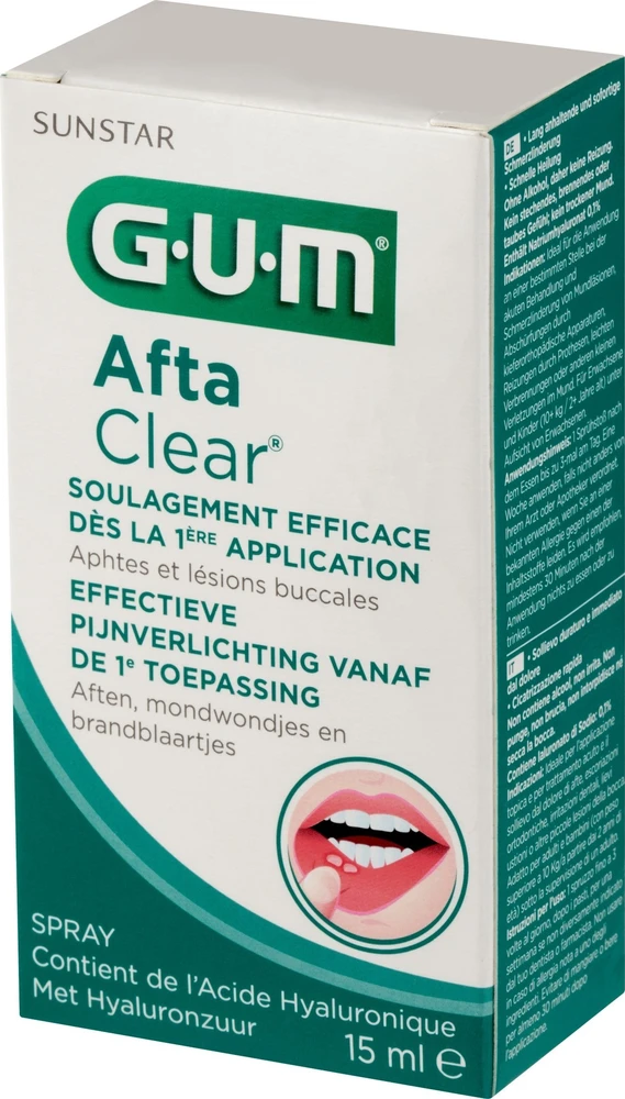 "Sunstar" kramtomosios gumos purškiklis "Afta Clear" 15ml