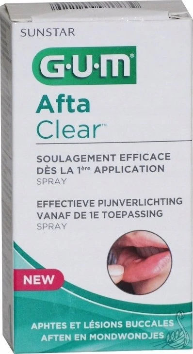 "Sunstar" kramtomosios gumos purškiklis "Afta Clear" 15ml