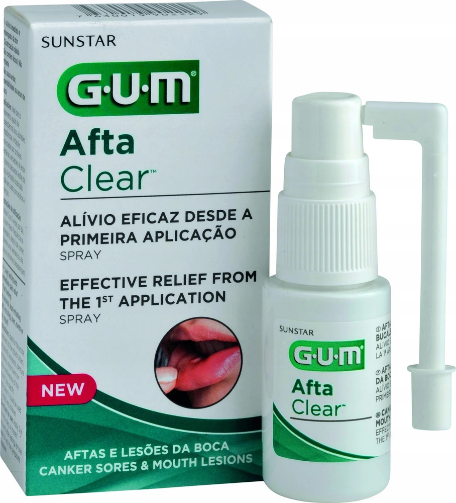 "Sunstar" kramtomosios gumos purškiklis "Afta Clear" 15ml