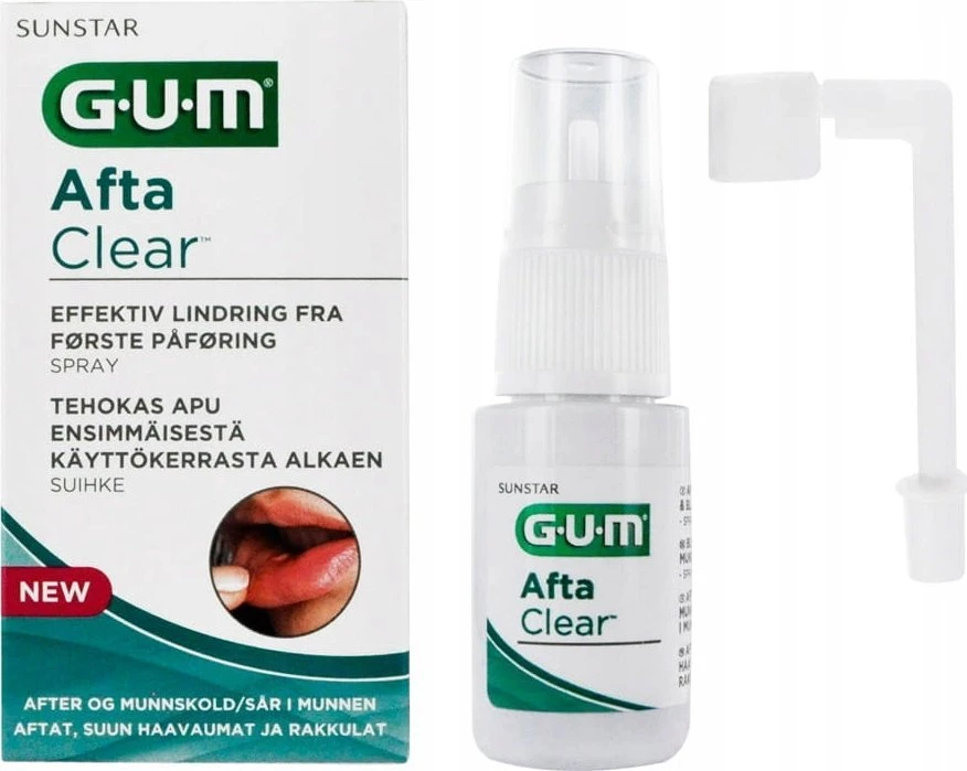 "Sunstar" kramtomosios gumos purškiklis "Afta Clear" 15ml