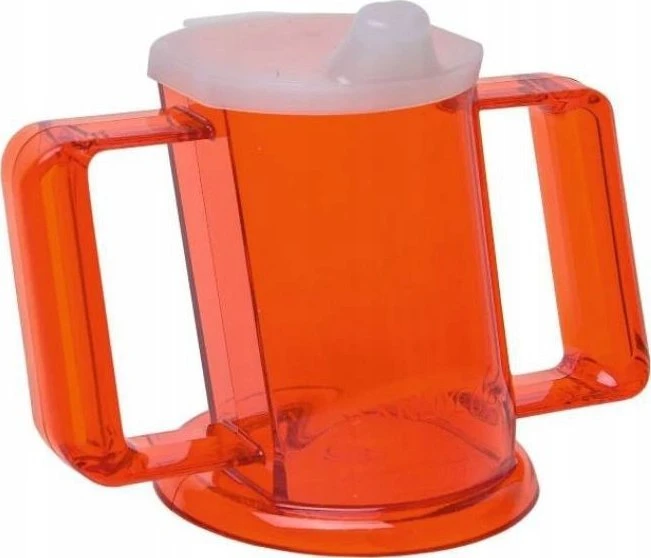 Gėrimo Puodelis - SundO 250ml Dviejų Rankenų Išsiliejimui Atsparus Dangtelis Raudonas