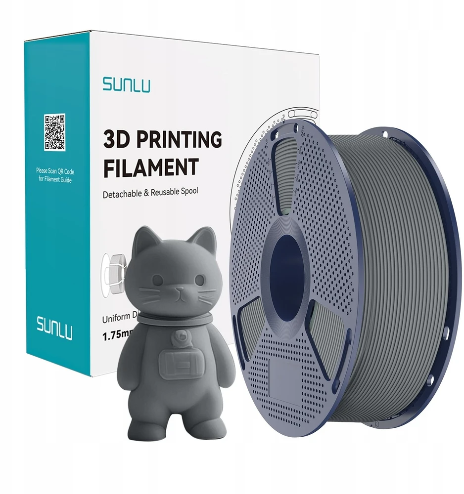 Sunlu PLA Classic Gray filamento 1.75mm 1kg