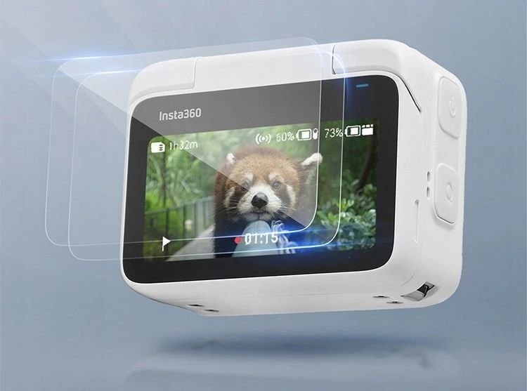 SunnyLife 2x Grūdintas stiklas Apsauga LCD ekranui, skirtas Insta360 Go 3s 3 Go3s Go3 kamerai / G3s-bhm829-2