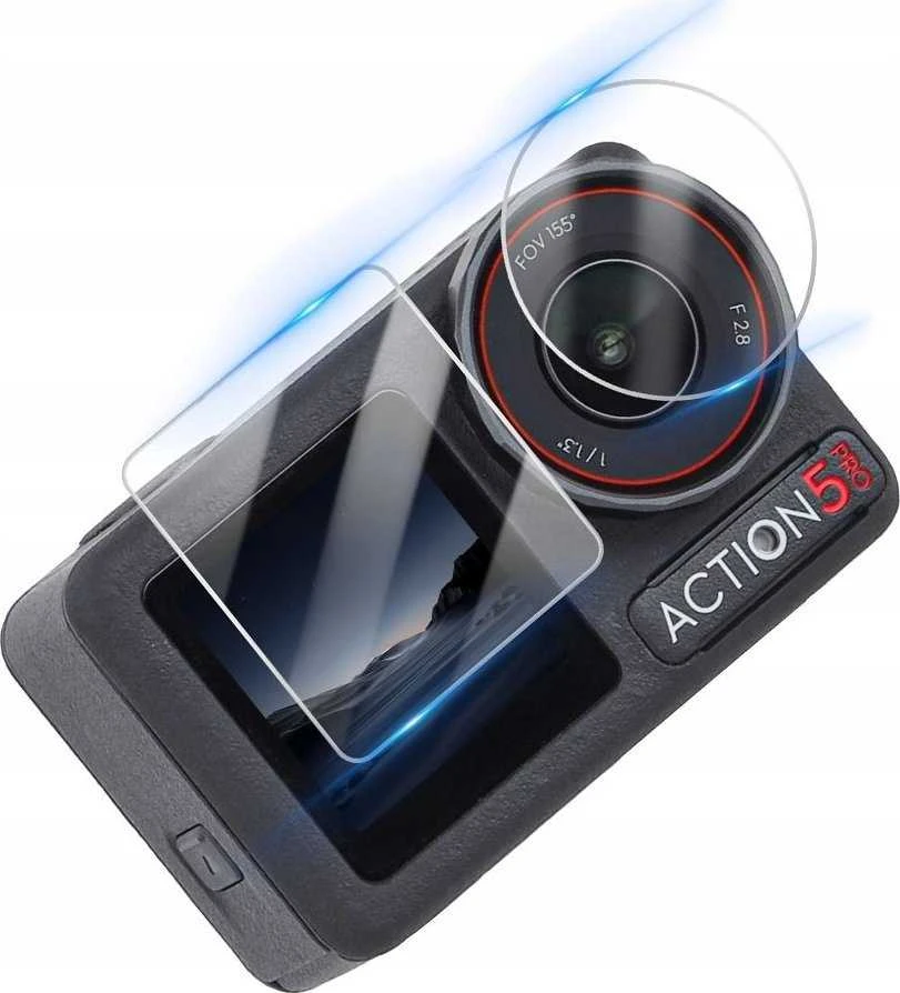 SunnyLife apsauginis dangtelis 2x ekrano apsauga + 3in1 objektyvas, skirtas DJI OSMO ACTION 5 PRO / OA5-BHM883