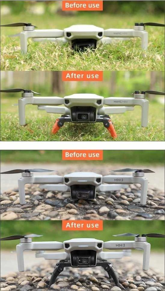 Sunnylife Aukštos važiuoklės kojelės DJI Mavic Mini 1 / 2 / SE / Lg380-GY dronams