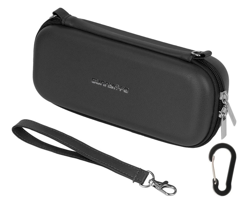 Sunnylife B241 Dėklas kamerai, skirtas DJI Osmo Pocket 4 Pro / 4P, kietas, juodas, su karabinu