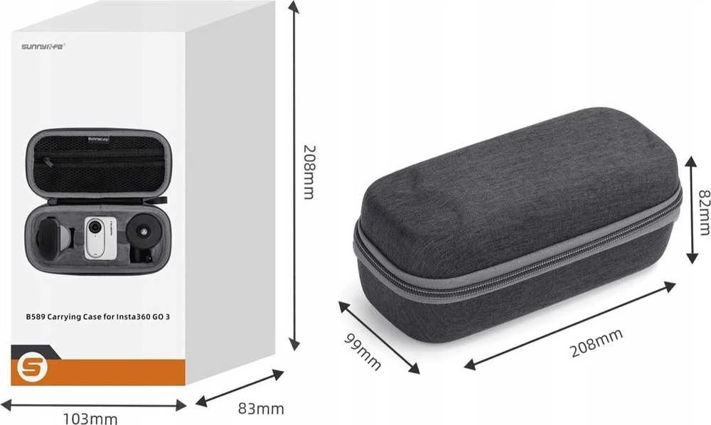 SunnyLife Bylos atveju byla Insta360 Go 3 Go3 + Priedai / Ista- b589- d