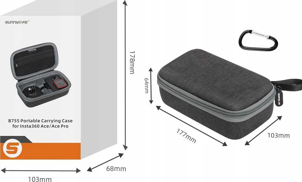 SunnyLife Cover Case Dėklas Lagaminas Kameros Dangtis Insta360 Ace / Ace Pro / Ist-b755-d