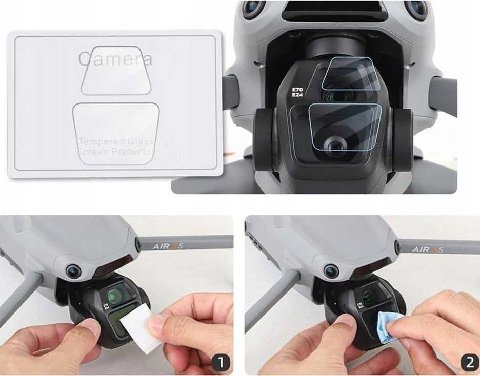 SunnyLife objektyvo apsauga 4x grūdintas stiklas objektyvo apsauga dronui DJI AIR 3S / 3 S / BHM915