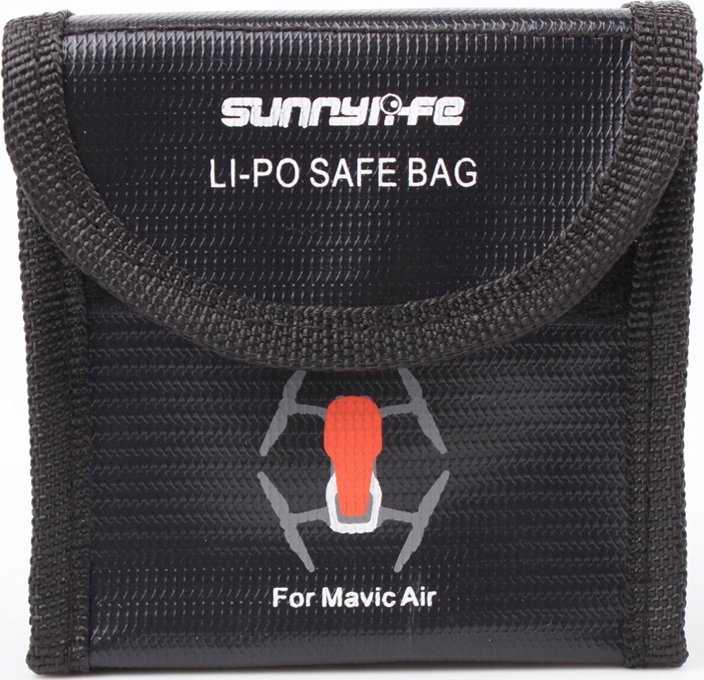 SunnyLife nešiojimo dėklas / maišelis 2x Dji Mavic Air baterijoms / Ugniai atsparus