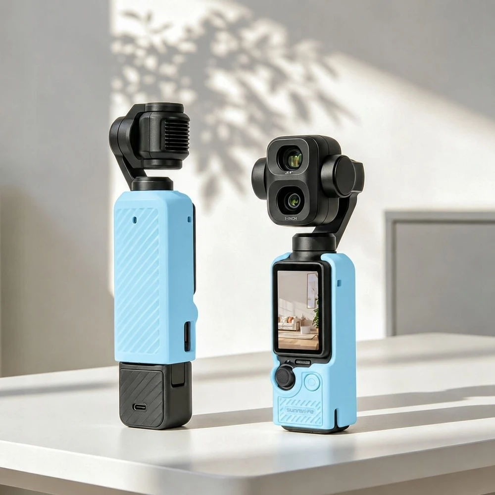 SunnyLife Dėklas apsauginis TPU dangtelis skirtas Dji Osmo Pocket 3 / 4 / 4p / Op4-bht200-b / mėlynas (SB12311)