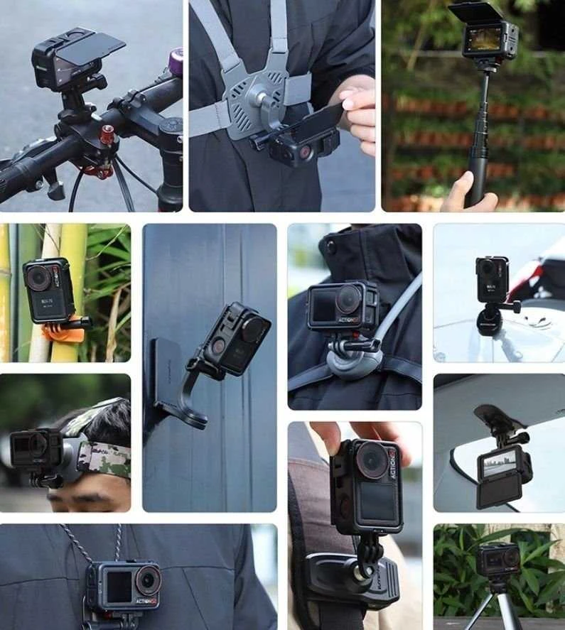 SunnyLife Montavimo rėmelis Korpusas Frame Mount + Apsauga DJI OSMO Action 5 PRO / 4 / 3 / BK941