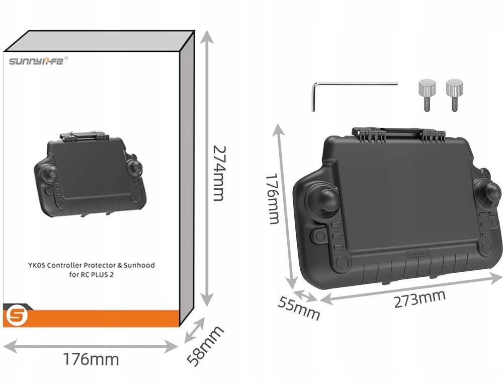 SunnyLife Apsauga nuo saulės + Dėklas Futliaras Nuotolinio valdymo pultui Dji Rc Plus 2 / Yk05-d