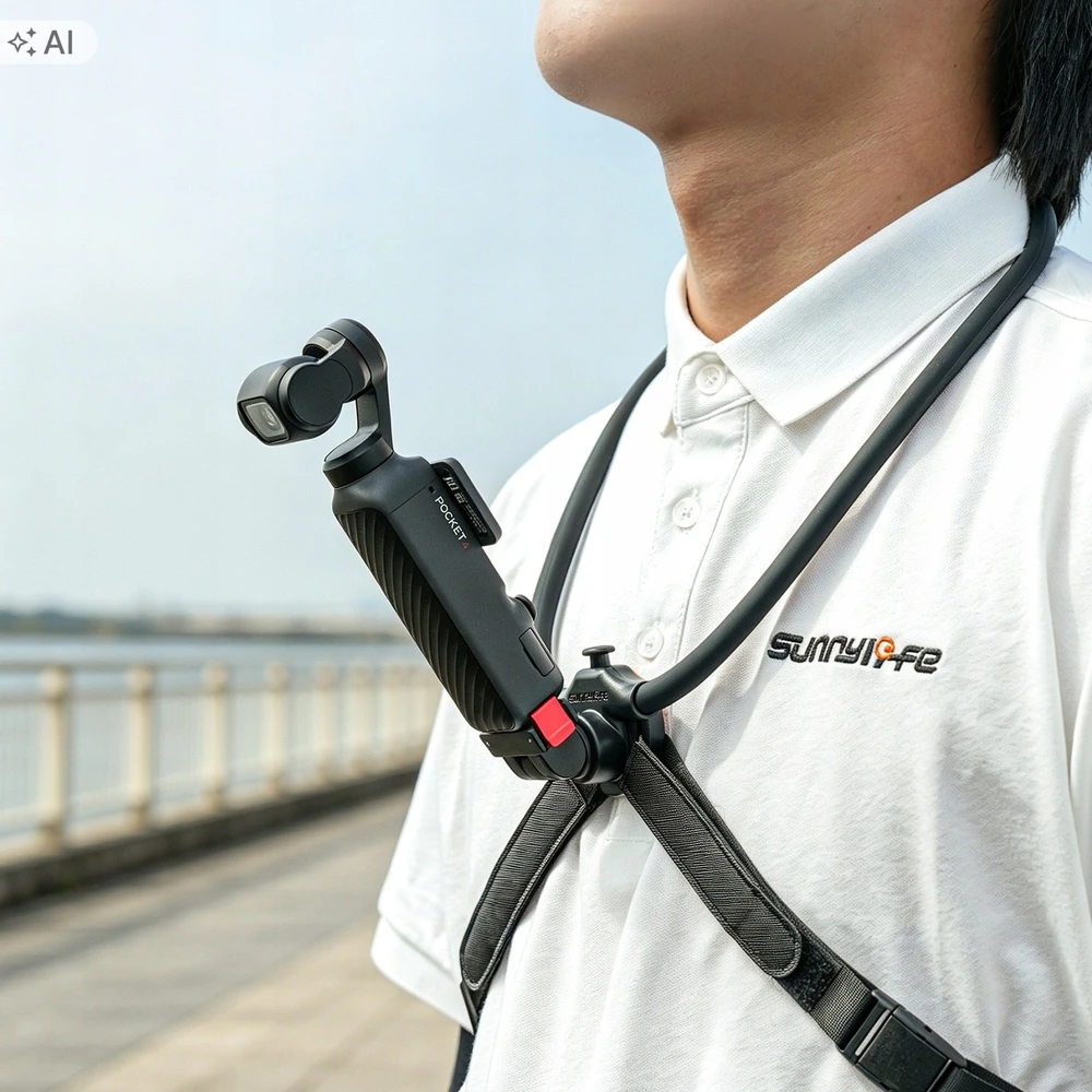 SunnyLife lankstus laikiklis su kaklo tvirtinimu Dji Osmo Pocket 4 / 3 kamerai Zj-199-d (SB12359)