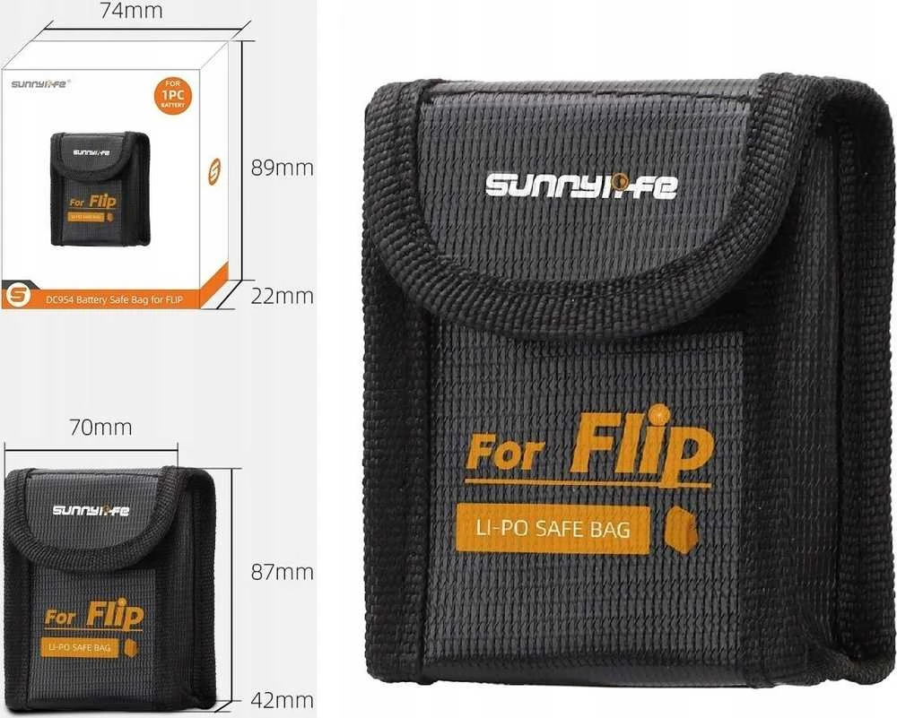 SunnyLife Futerał Dėklas Dėklas 1x Akumuliatorius Bateria Do Drona Dji Flip Ognioodporny / Fp-dc954-1