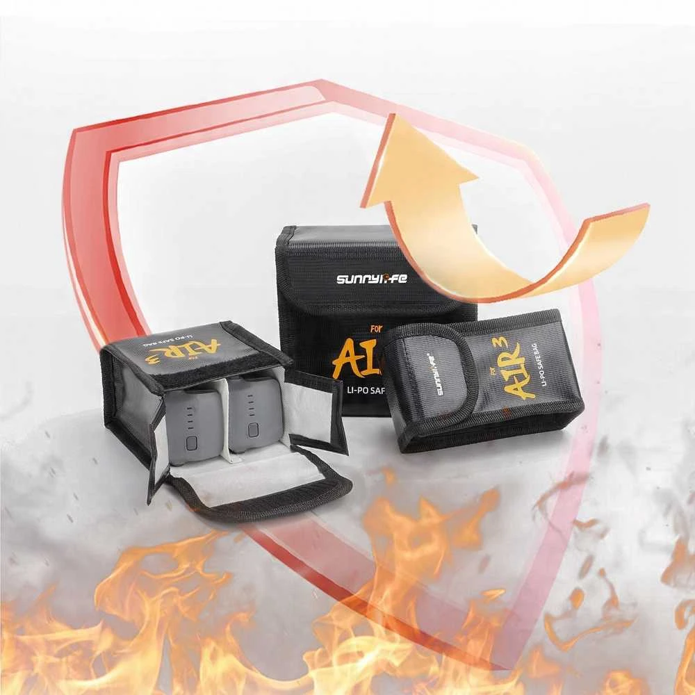 SunnyLife Futerał Dėklas Dėklas 2x Akumuliatorius Bateria Ognioodporny Dji Air 3 / 3s / 3 S / A3-dc598-2