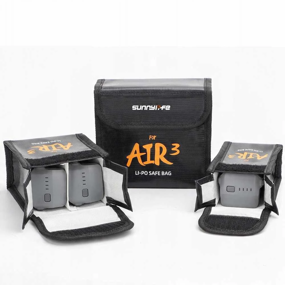 SunnyLife Futerał Dėklas Dėklas 2x Akumuliatorius Bateria Ognioodporny Dji Air 3 / 3s / 3 S / A3-dc598-2
