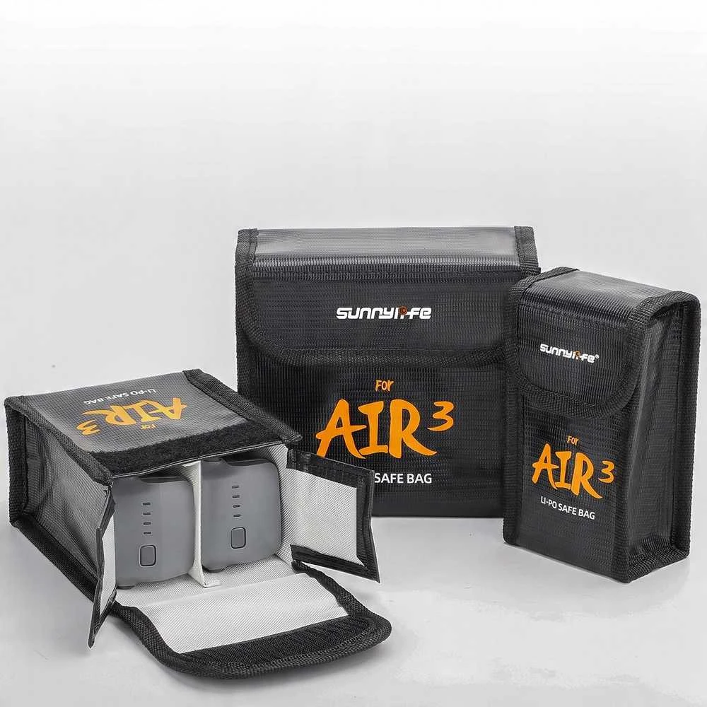 SunnyLife Futerał Dėklas Dėklas 2x Akumuliatorius Bateria Ognioodporny Dji Air 3 / 3s / 3 S / A3-dc598-2