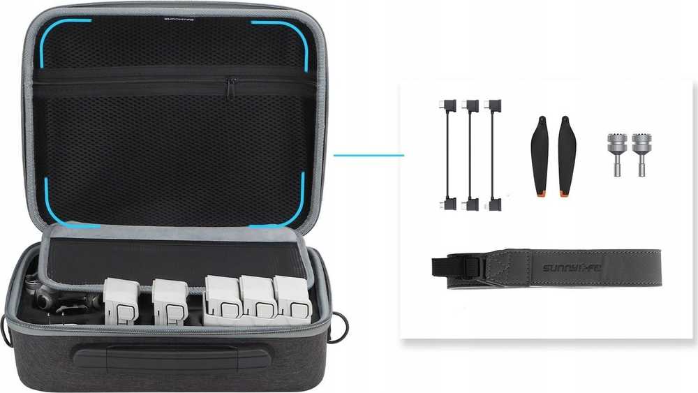 Sunnylife Futerał Hard Case Dėklas Dėklas Walizka Na Drona Dji Mini 4 Pro + Pilot + Akumulatory + Priedai / N4p-b698-d