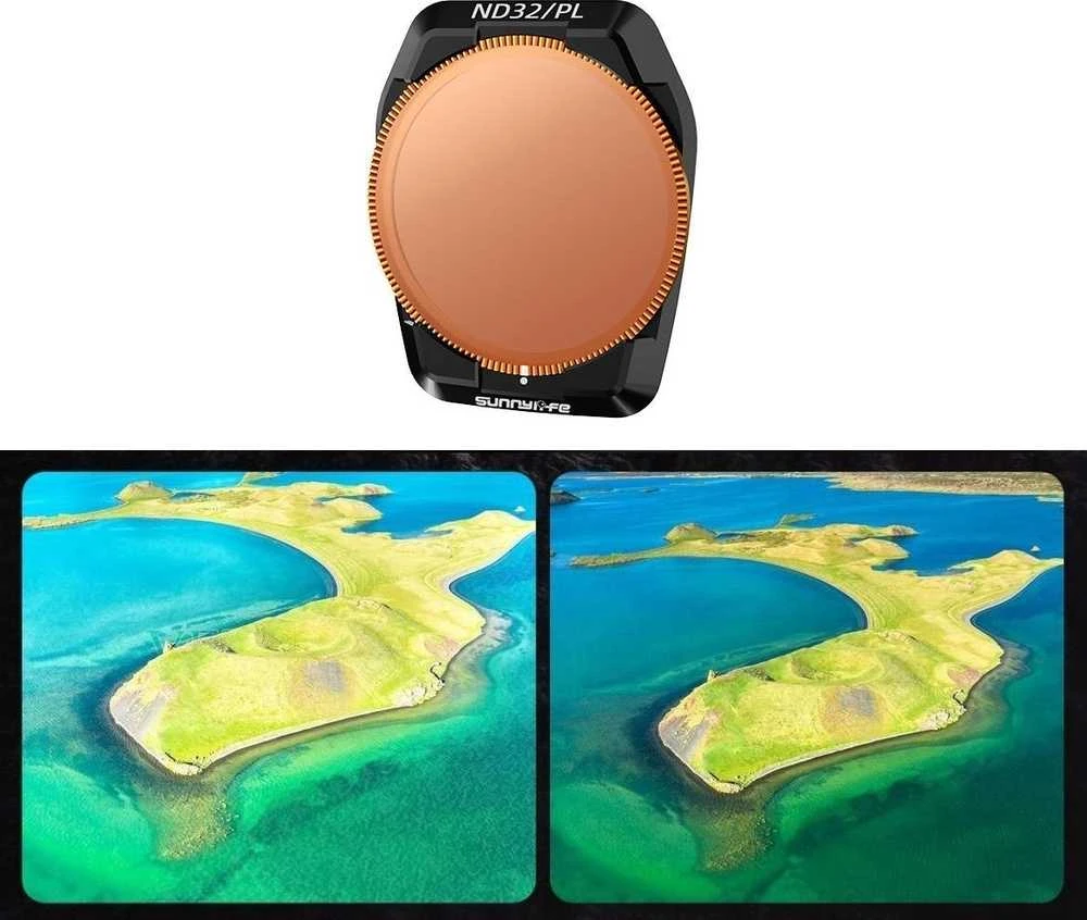 SunnyLife HIBRIDINIS FILTRAS 2in1 Poliarizacinis PL + Pilkas ND32 skirtas DJI AIR 3S 3 S + Dėklas / FI923-32P