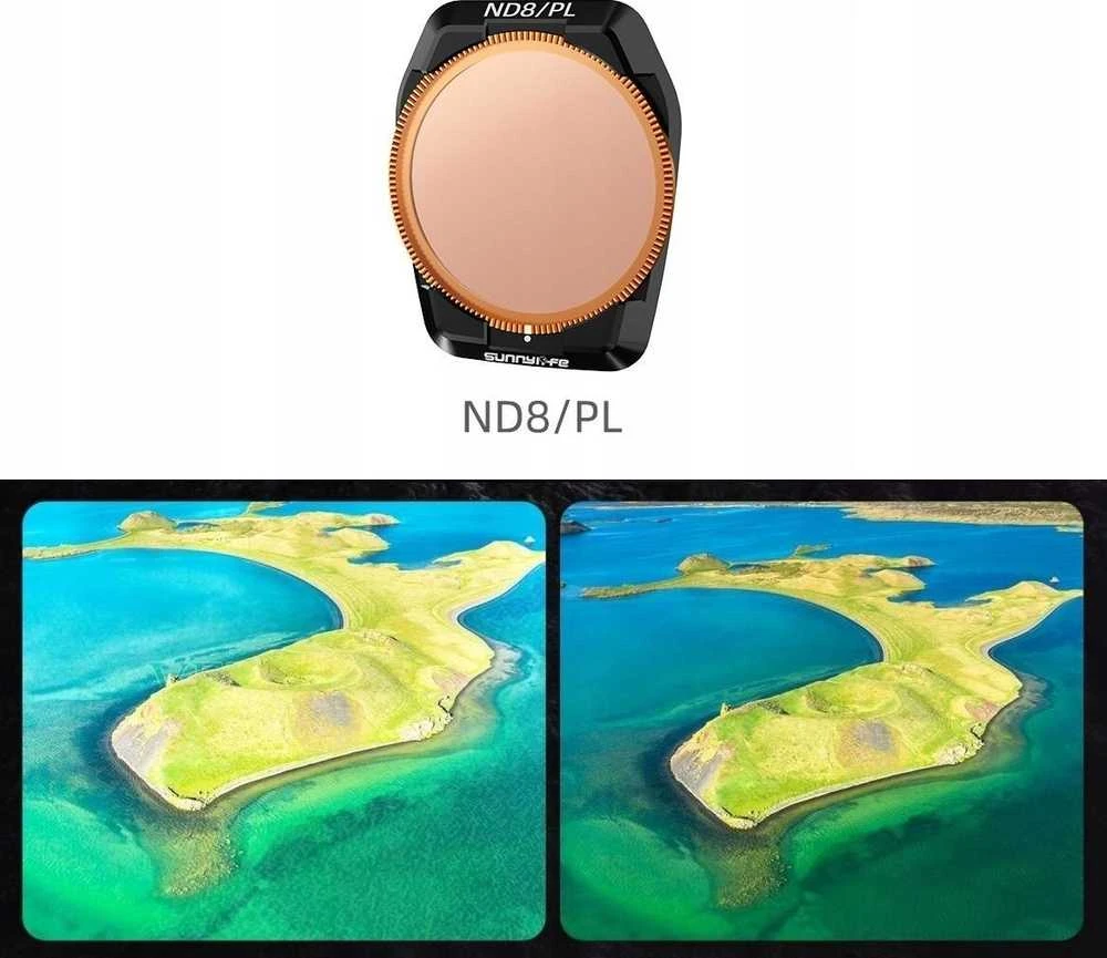 SunnyLife HIBRIDINIS FILTRAS 2in1 Poliarizacinis PL + Pilkas ND8, skirtas DJI AIR 3S 3 S + DĖKLAS / FI923-8P