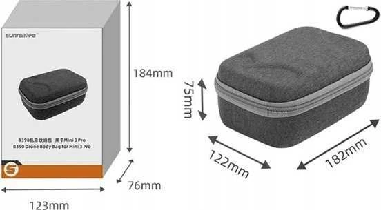 Sunnylife Futerał Hard Case Dėklas Dėklas Do Dji Mini 3 Pro / Dji Mini 3 / Mm3-b390