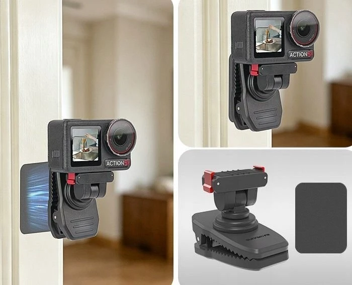 SunnyLife Klips Laikiklis Mocowanie Na Magnes Szelki Do Dji Osmo 360 / Action 5 Pro / 4 / 3 / 2 / Mj-171-d