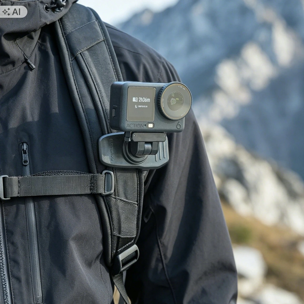 SunnyLife Klips laikiklis su magnetu tvirtinimui prie kuprinės diržo ar petnešos skirtas Dji Osmo Nano / Dji Osmo Action 6 / Mj-172-d (SB12363)