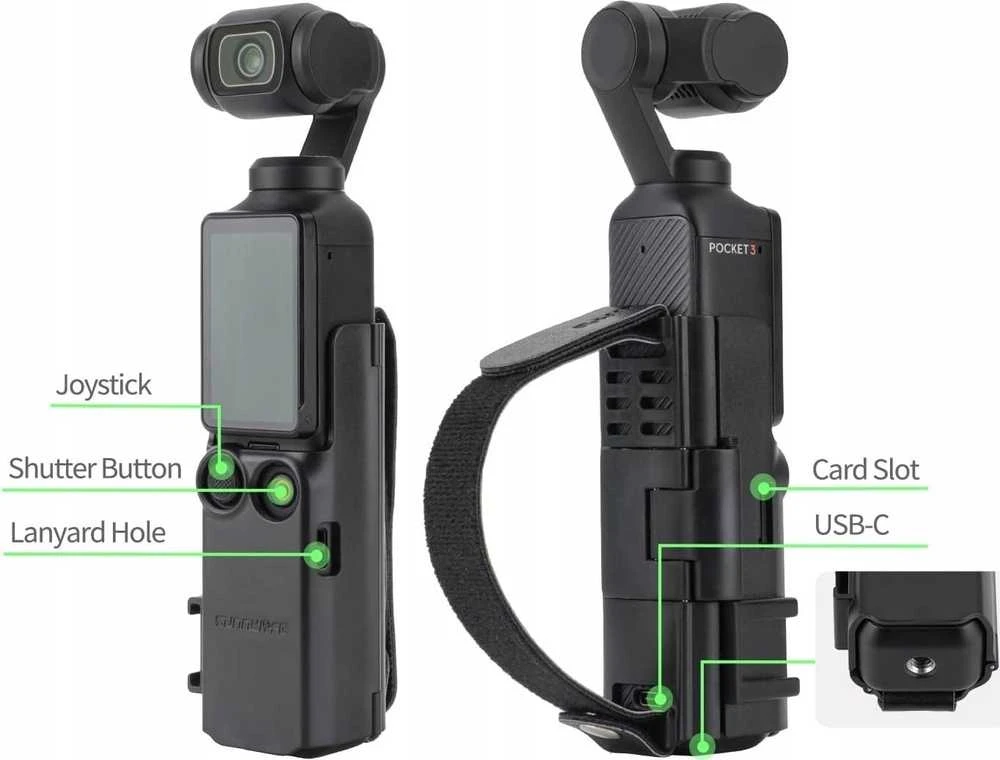 SunnyLife korpuso dangtelio laikiklio laikiklio tvirtinimo rankena skirta DJI Osmo Pocket 3 / Sd763