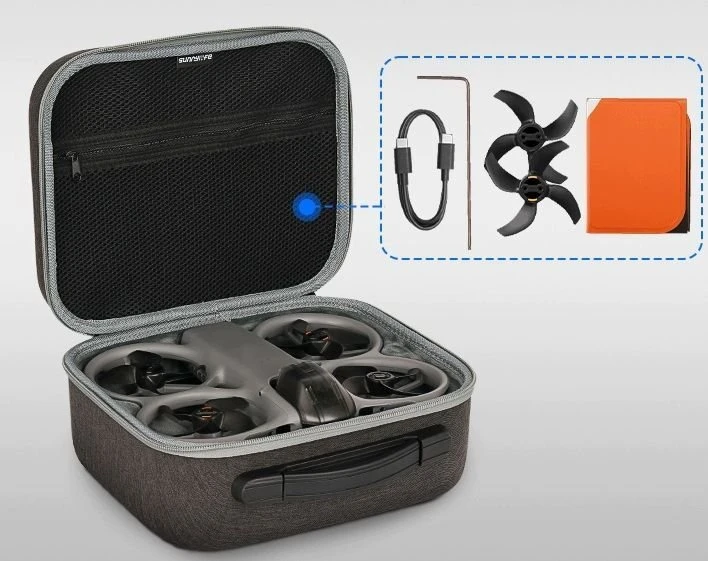SunnyLife Krepšys etui futerał hard case dėklas do drona i na kontroler Dji Rc 2 / Dji Avata 360 / At3-b177-gy / B177 / pilka (SB11964)
