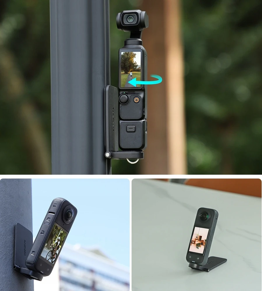 SunnyLife laikiklio tvirtinimo metalinis plokštės magnetas, skirtas Insta360 X4 / X 4 / DJI Action 3 / 4 / X4-zj827-d