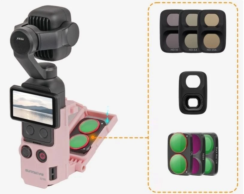 SunnyLife Magnetinis laikiklis, magnetinis tvirtinimas, stovas, apsauga skirtas Dji Osmo Pocket 4p / 4 / 3 / Op4-zj185-d / juodas (SB12300)