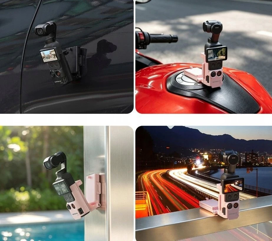 SunnyLife Magnetinis laikiklis, magnetinis tvirtinimas, stovas, apsauga skirtas Dji Osmo Pocket 4p / 4 / 3 / Op4-zj185-d / juodas (SB12300)