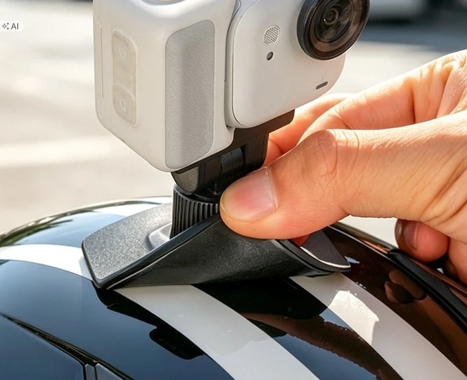 SunnyLife lankstus TPU laikiklis, skirtas tvirtinti prie motociklo šalmo ar stiklo, skirtas Insta360 Go Ultra / Dz-184-d (SB12370)